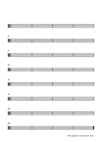 10 Portées musicales vierges (PS-10)  Papier musique, Partition vierge,  Musique